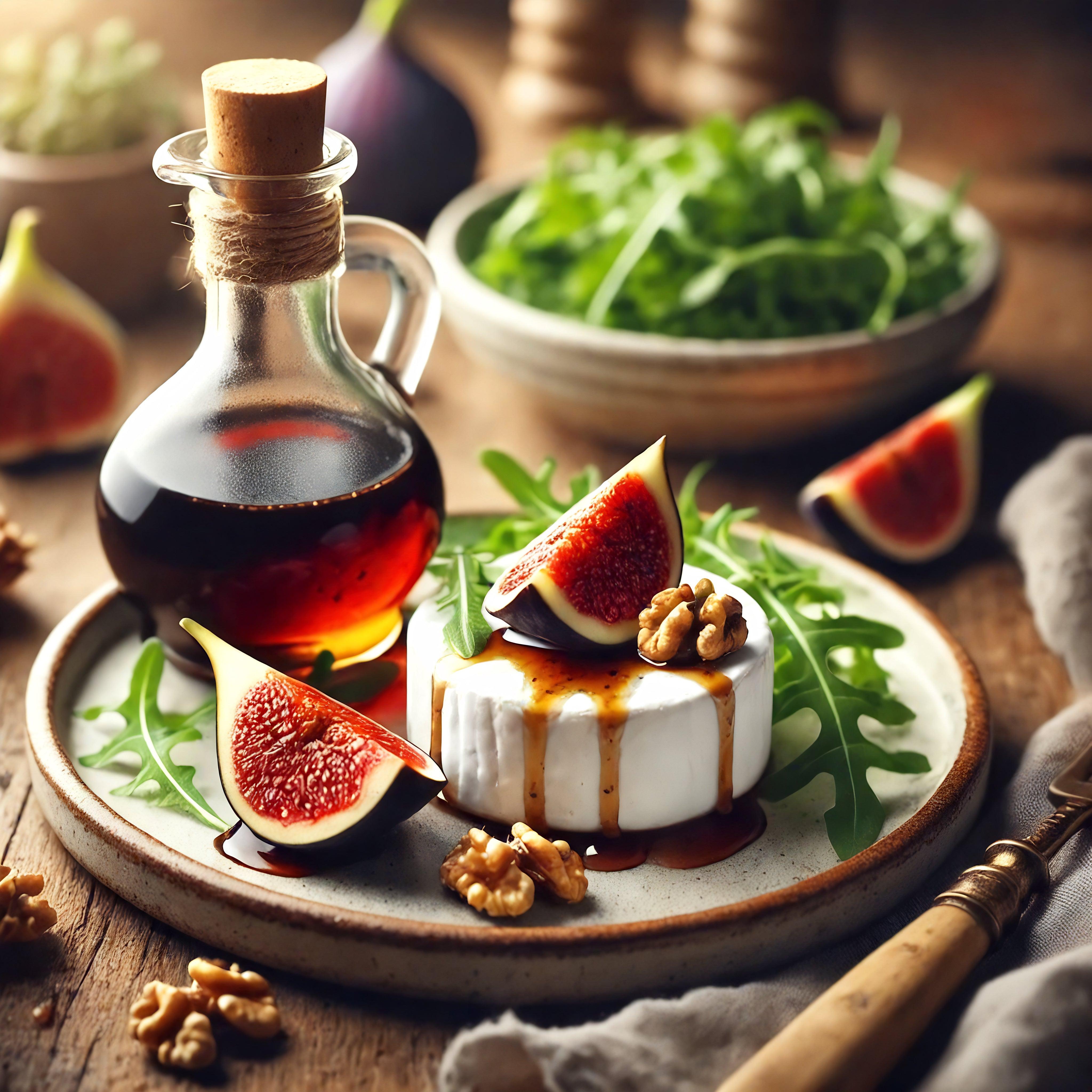 Ziegenkäse mit INPETTO Aceto Balsamo di Fichi und Walnüssen ...