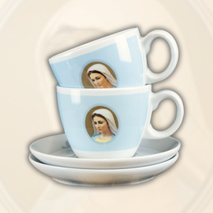 Milchkaffee-Tassen mit Untertasse 2er-Set von INPETTO