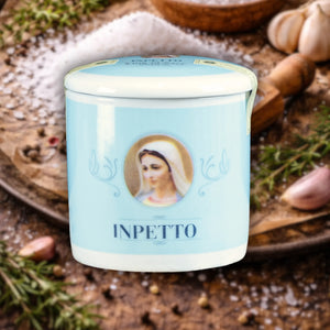 INPETTO - Fior di Sale con limone im Porzellantöpfchen - feinkostinpetto - con limone, Delikatessen, Feinkost, feinkostinpetto, Fior di Sale, Fleur de sel, inpetto, inpetto-feinkost, inpettofeinkost, Mediterrane Küche, Salz - inpetto.shop inpetto feinkostinpetto