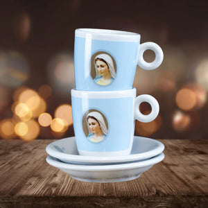 INPETTO Cappuccino-Tassen inkl. Untertasse - 2er Set