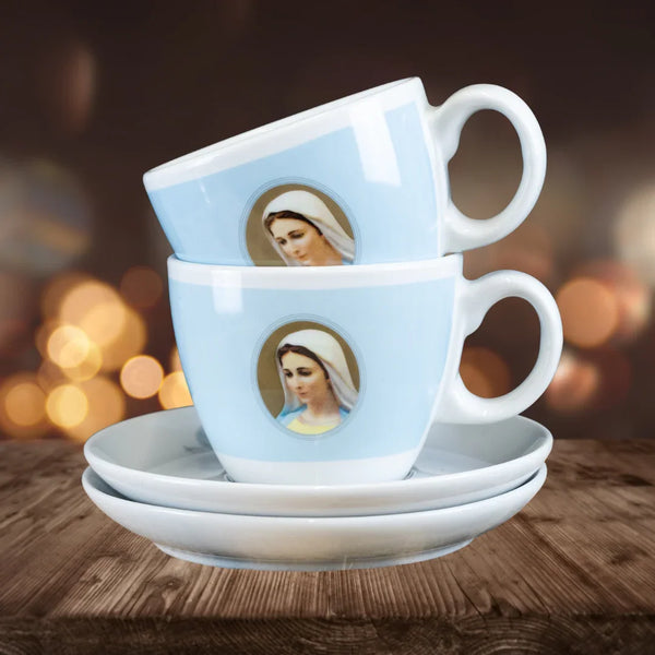 INPETTO Milchkaffee-Tassen inkl. Untertasse - 2er-Set