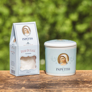 INPETTO - Fior di sale naturale - Nachfüllpack 150gr. - feinkostinpetto - Delikatessen, Feinkost, feinkostinpetto, Fior Die Sale, Fleur de sel, inpetto, inpetto-feinkost, inpettofeinkost, Mediterrane Küche, Salz - inpetto.shop inpetto feinkostinpetto