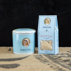 INPETTO - Fior di sale con limone - Nachfüllpack 150gr - feinkostinpetto - Delikatessen, Feinkost, feinkostinpetto, Fior Die Sale, Fleur de sel, inpetto, inpetto-feinkost, inpettofeinkost, Mediterrane Küche, Salz - inpetto.shop inpetto feinkostinpetto